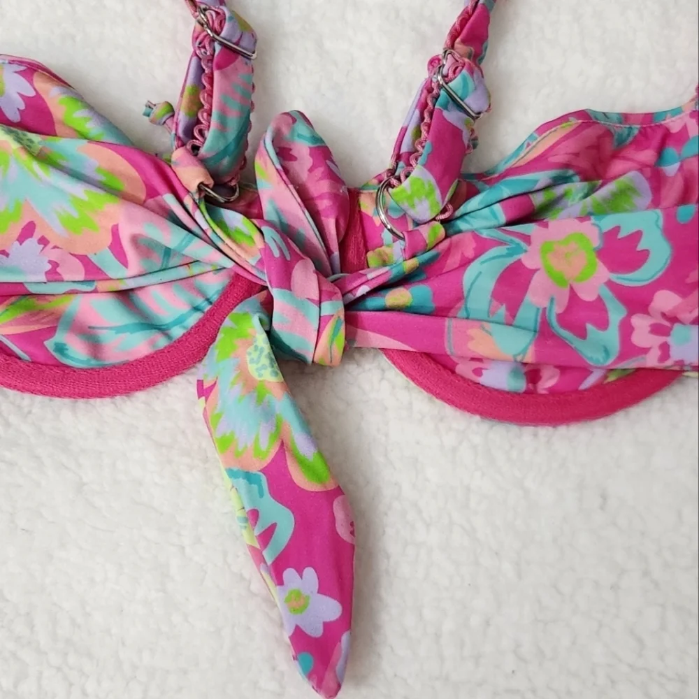 New!For Love and Lemons Lizzy floral Underwire‎ Swim Top